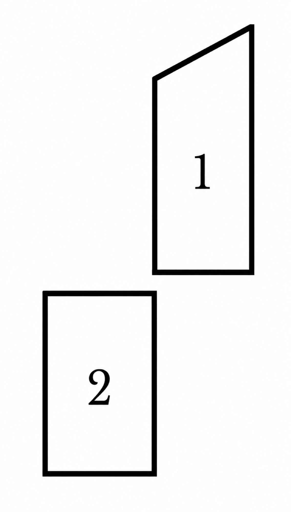 Massing diagram of Tower 01 and Tower 02