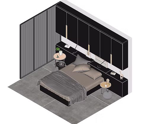 Bedroom millwork detail