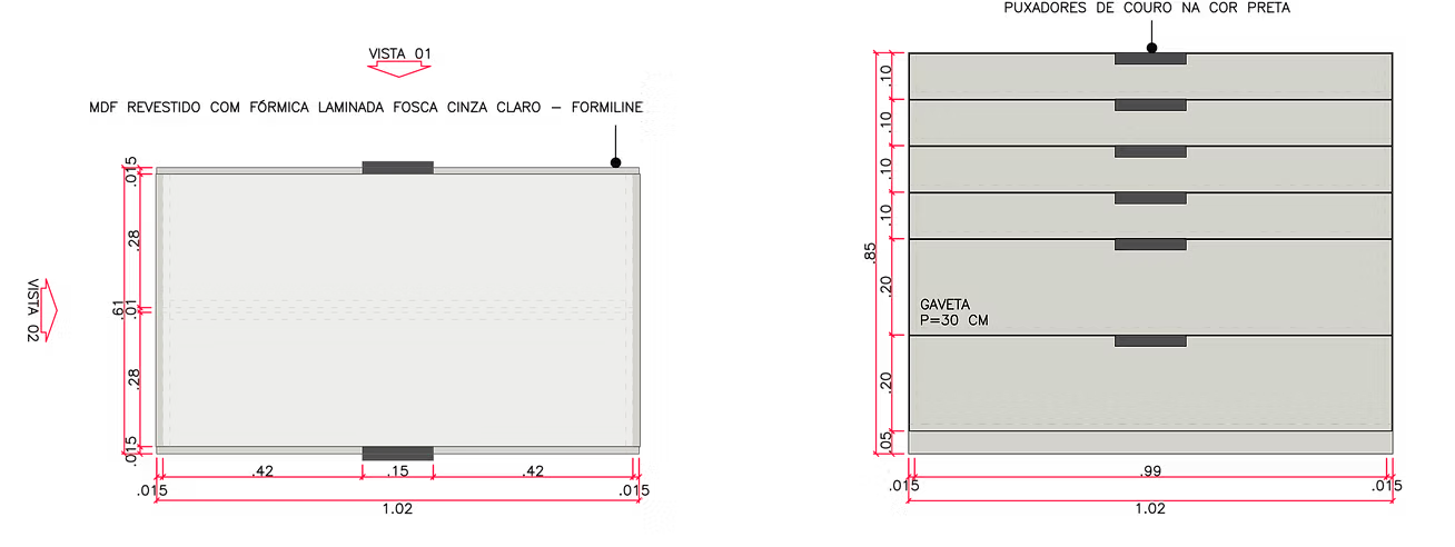Closet millwork detail