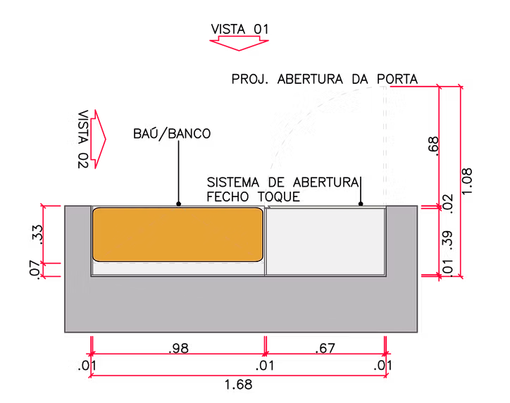 Hall millwork detail