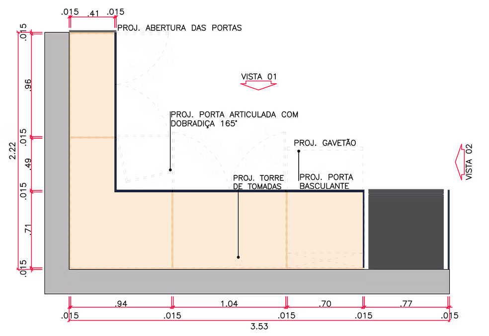 Kitchen millwork detail