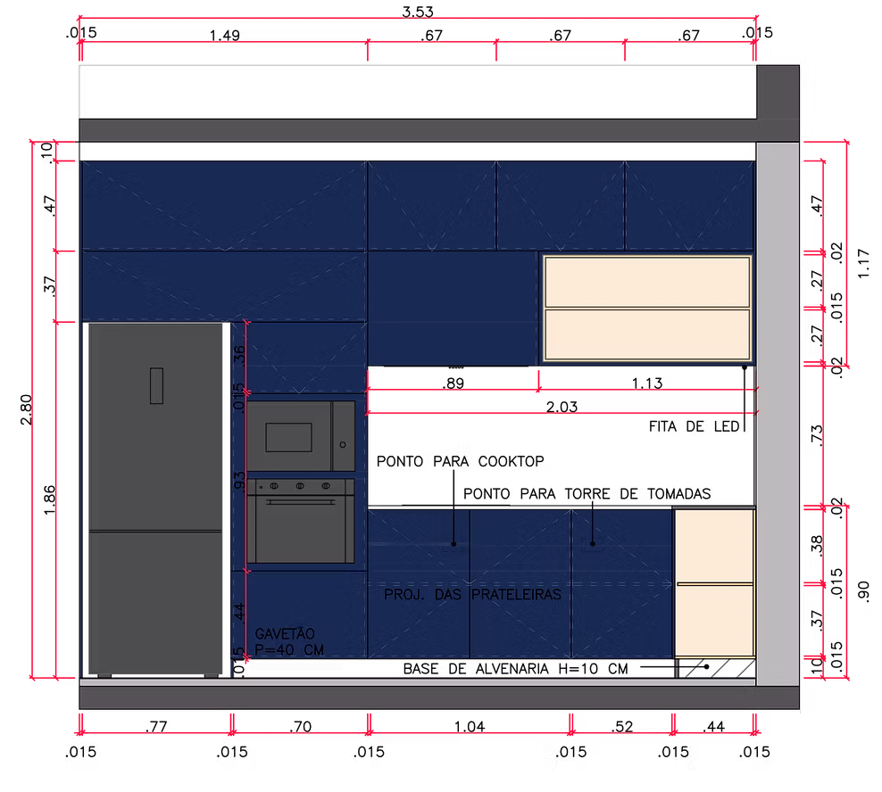 Kitchen millwork detail