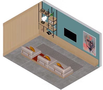 Living room millwork detail