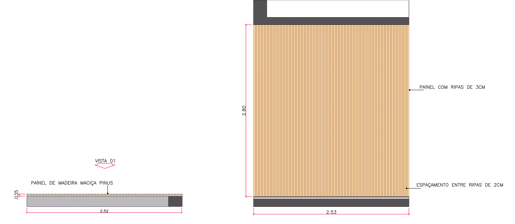 Living room millwork detail