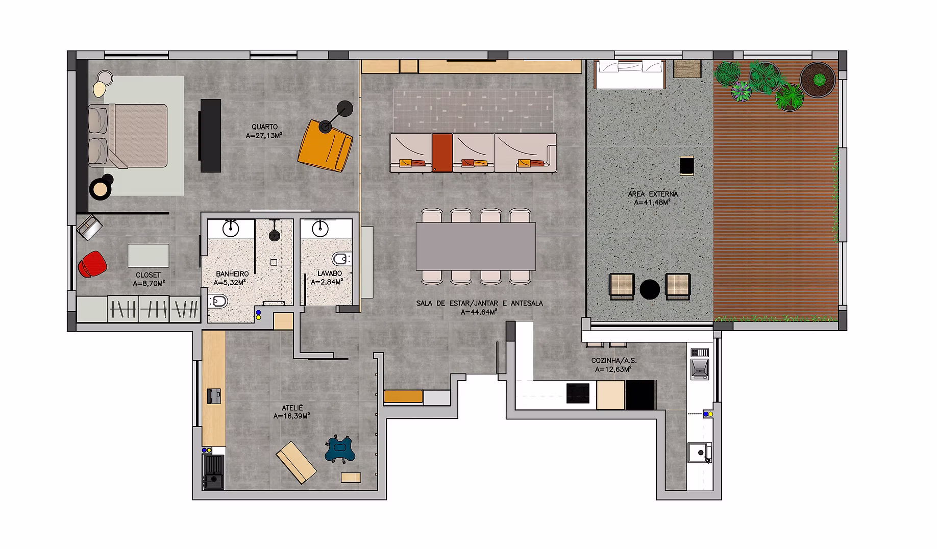 Final furnished floor plan