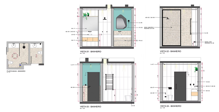 Bathroom elevations
