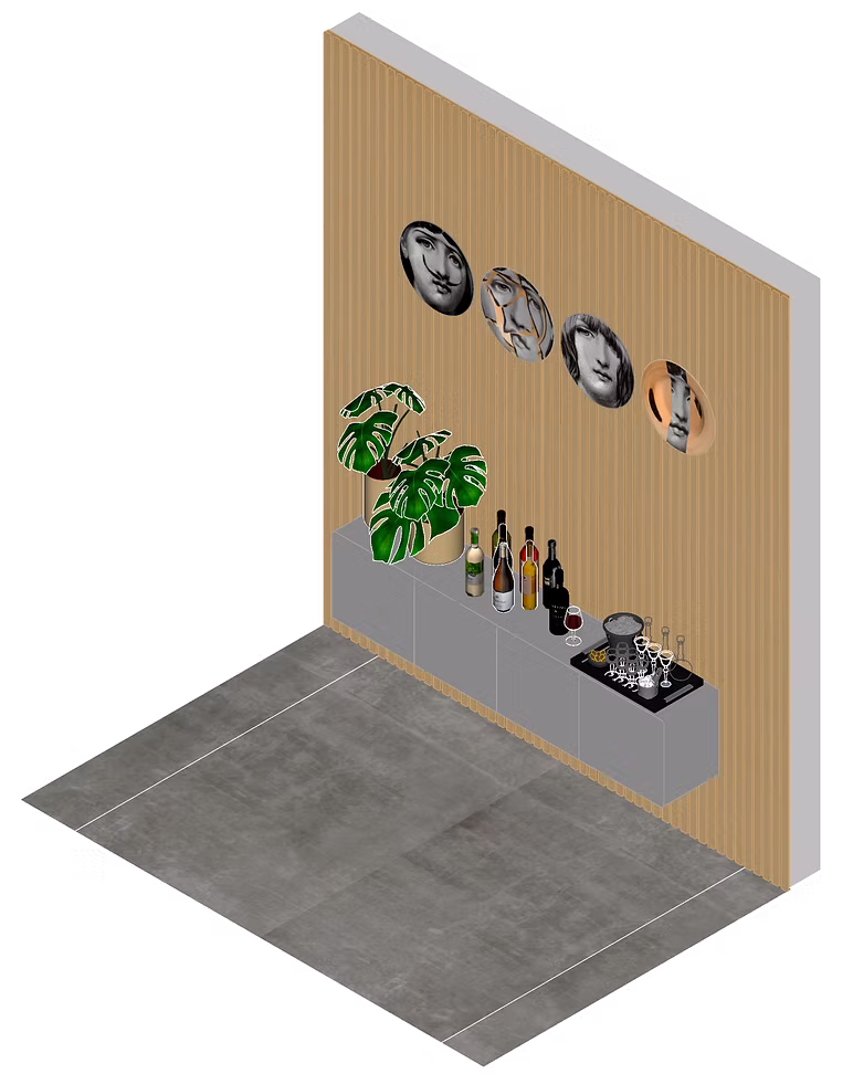 Bar isometric view