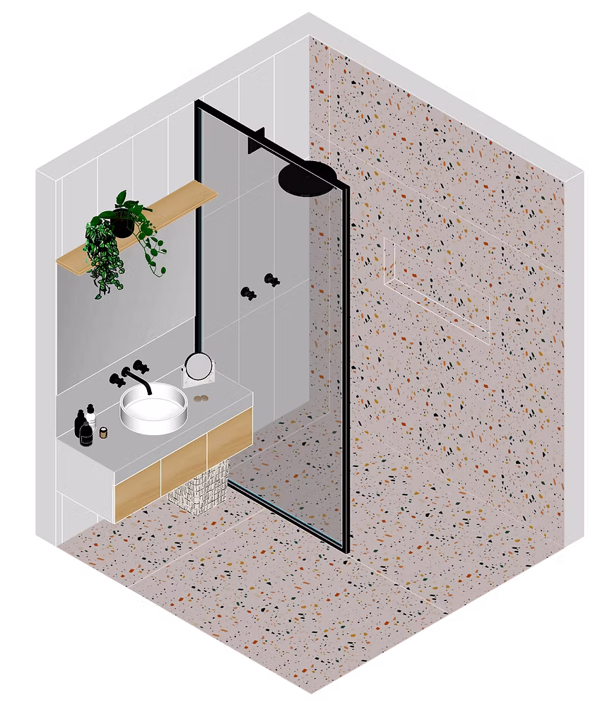 Bathroom isometric view
