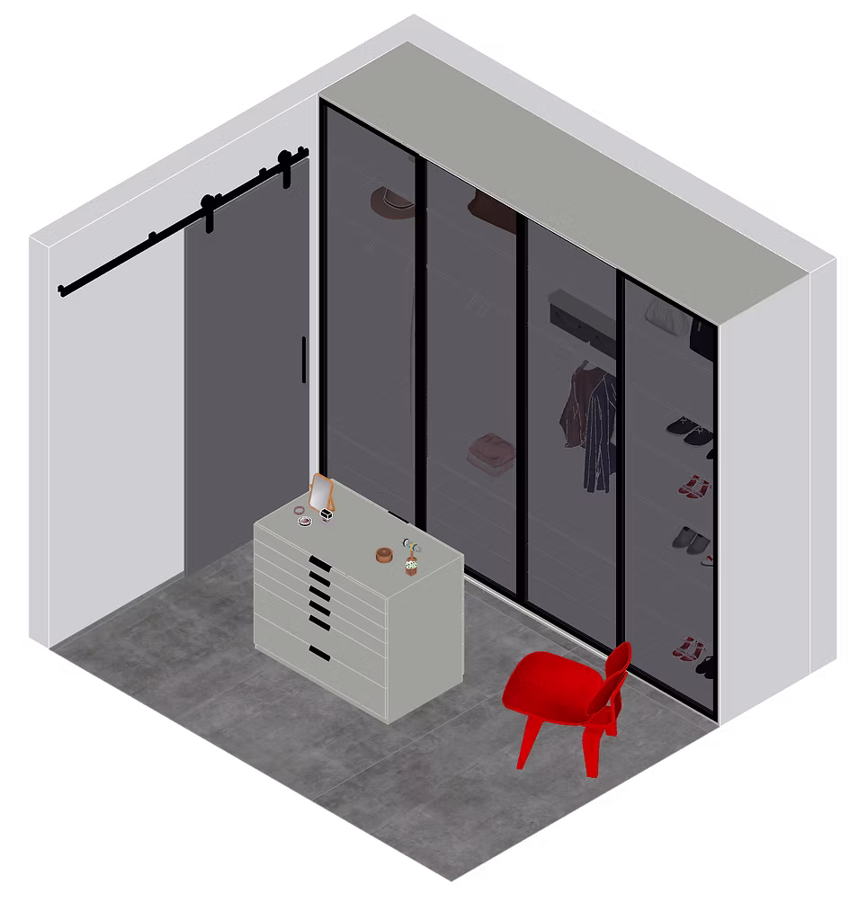 Closet isometric view