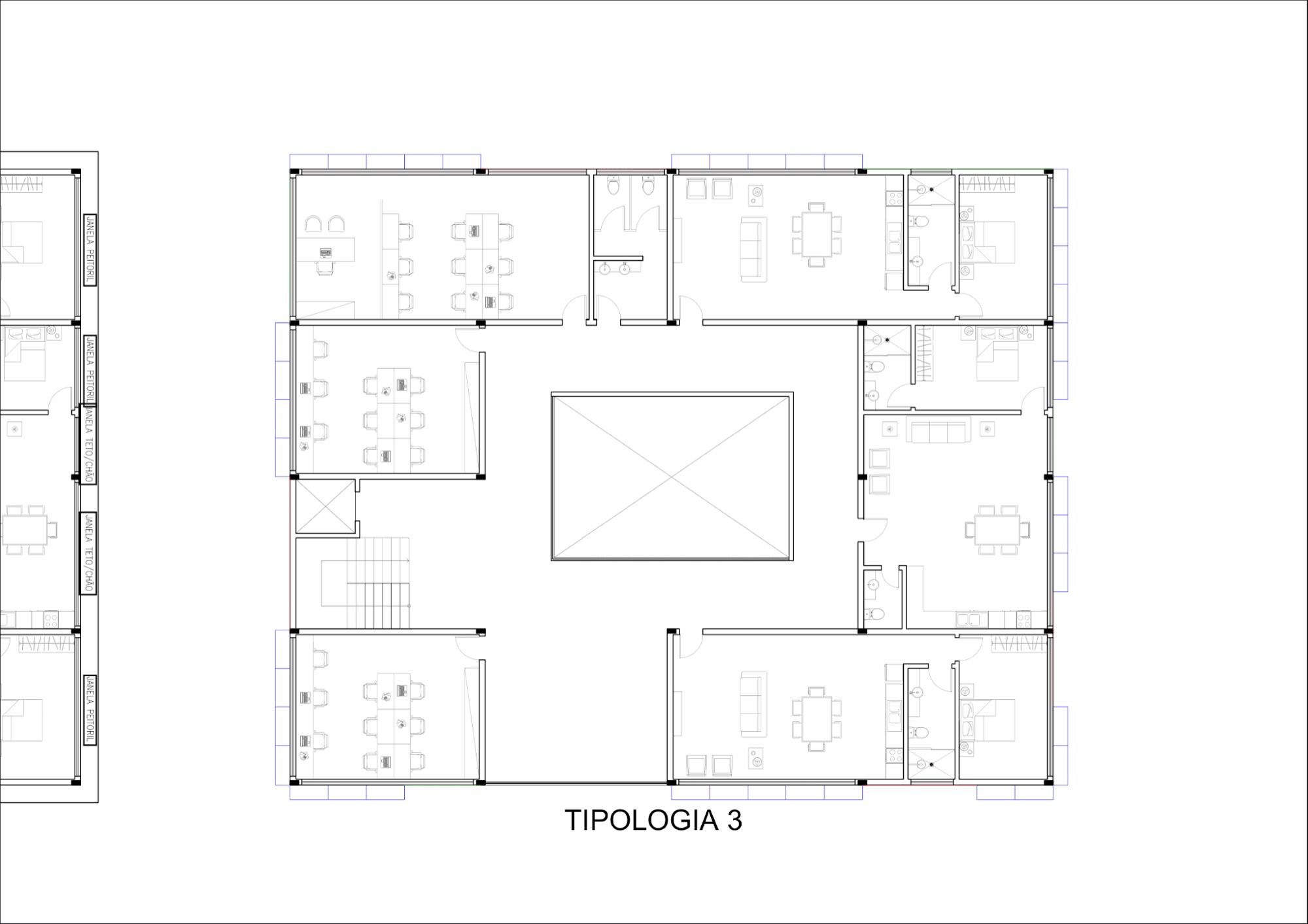 Floor plan, typology 3