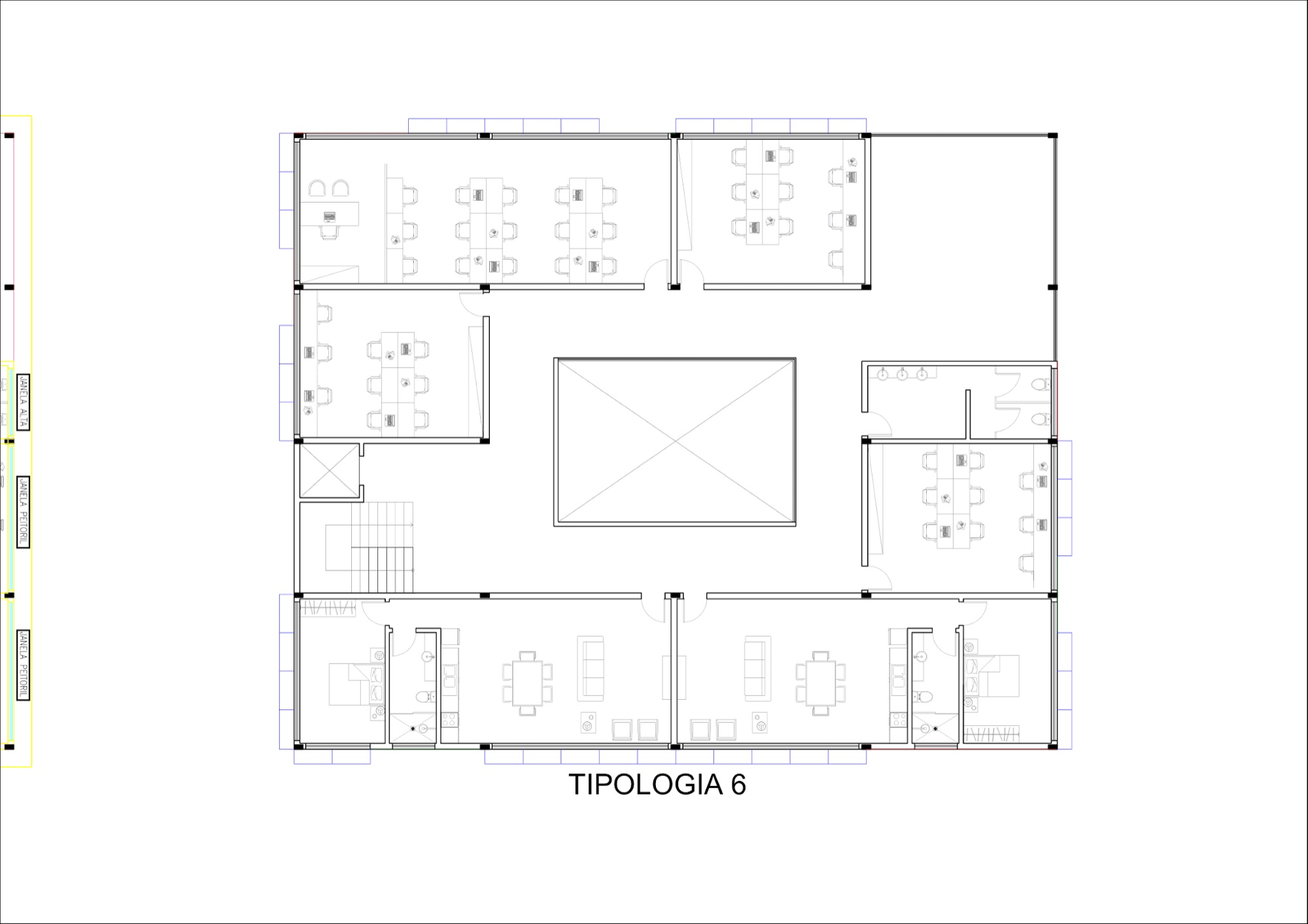 Floor plan, typology 6