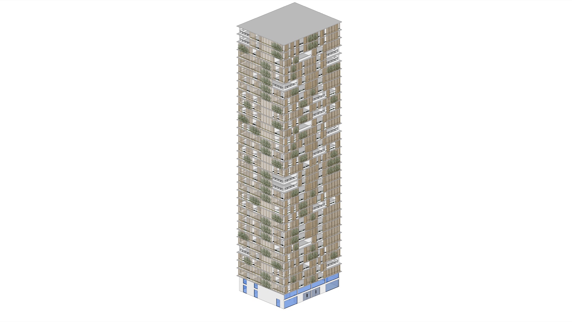 Facade solid-and-void study