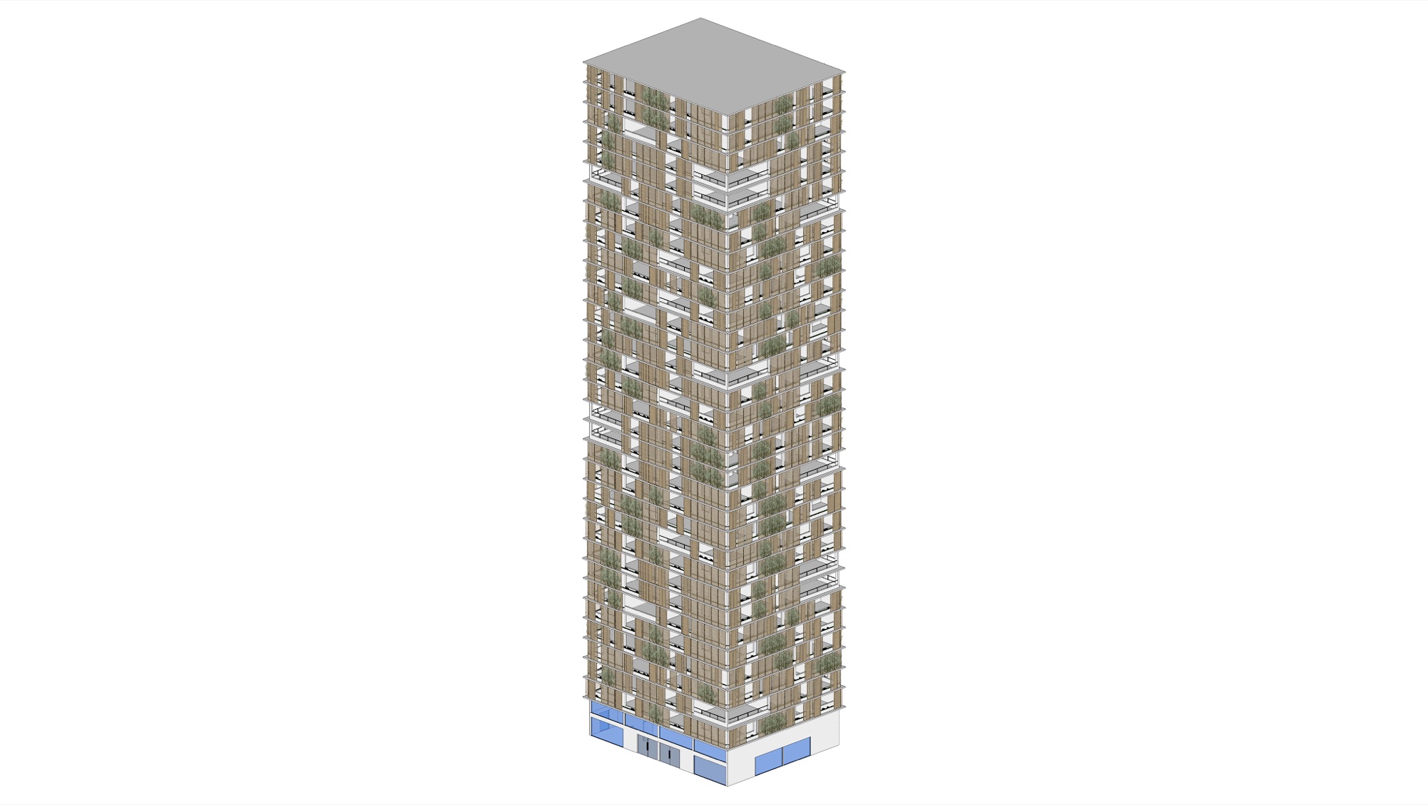 Facade solid-and-void study