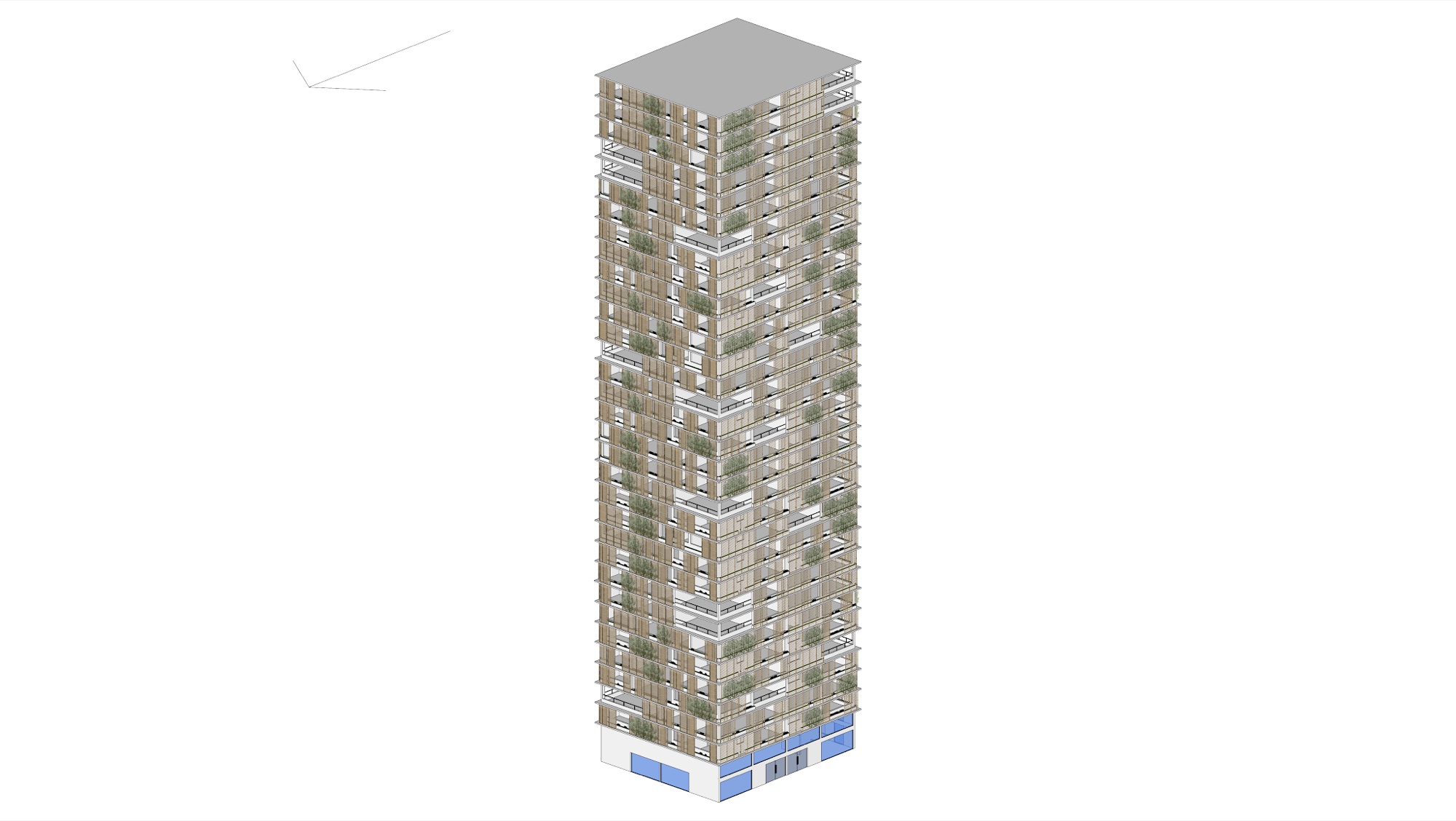 Facade solid-and-void study